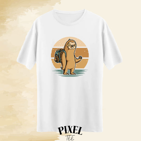 Tembel Hayvan Sloth Baskılı T-Shirt