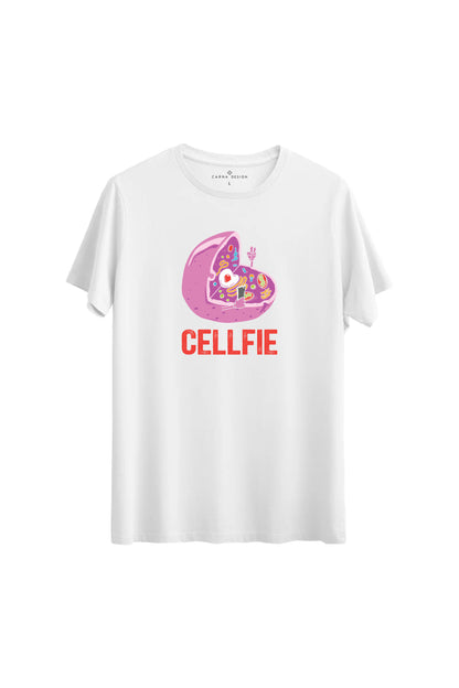 "Selfie Çeken Hücre T-shirt – Bilimin Eğlenceli Yüzünü Giy!"