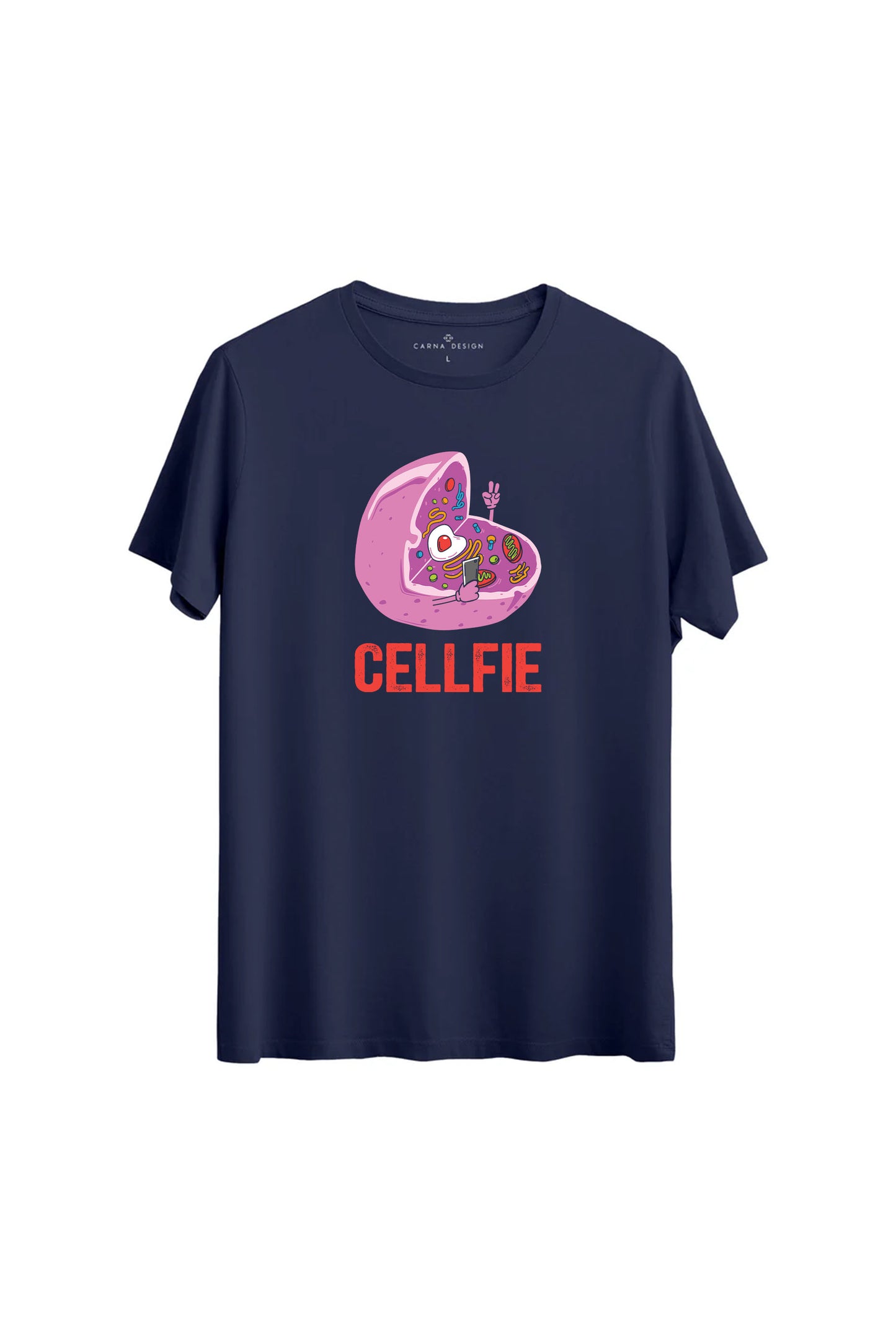 "Selfie Çeken Hücre T-shirt – Bilimin Eğlenceli Yüzünü Giy!"