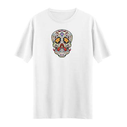 Erkek Floral Skull Unisex T-shirt