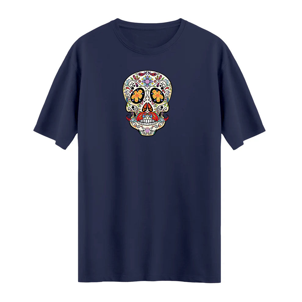 Erkek Floral Skull Unisex T-shirt