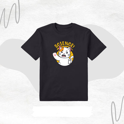 Science and Cat T-shirt – Bilim ve Kedilerin Sevimli Dünyasıyla Tarzını Yansıt!