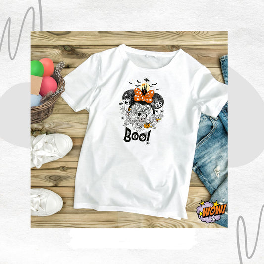 Disney Minnie Mouse BOO T-shirt – Korkutucu ve Eğlenceli Bir Stil!