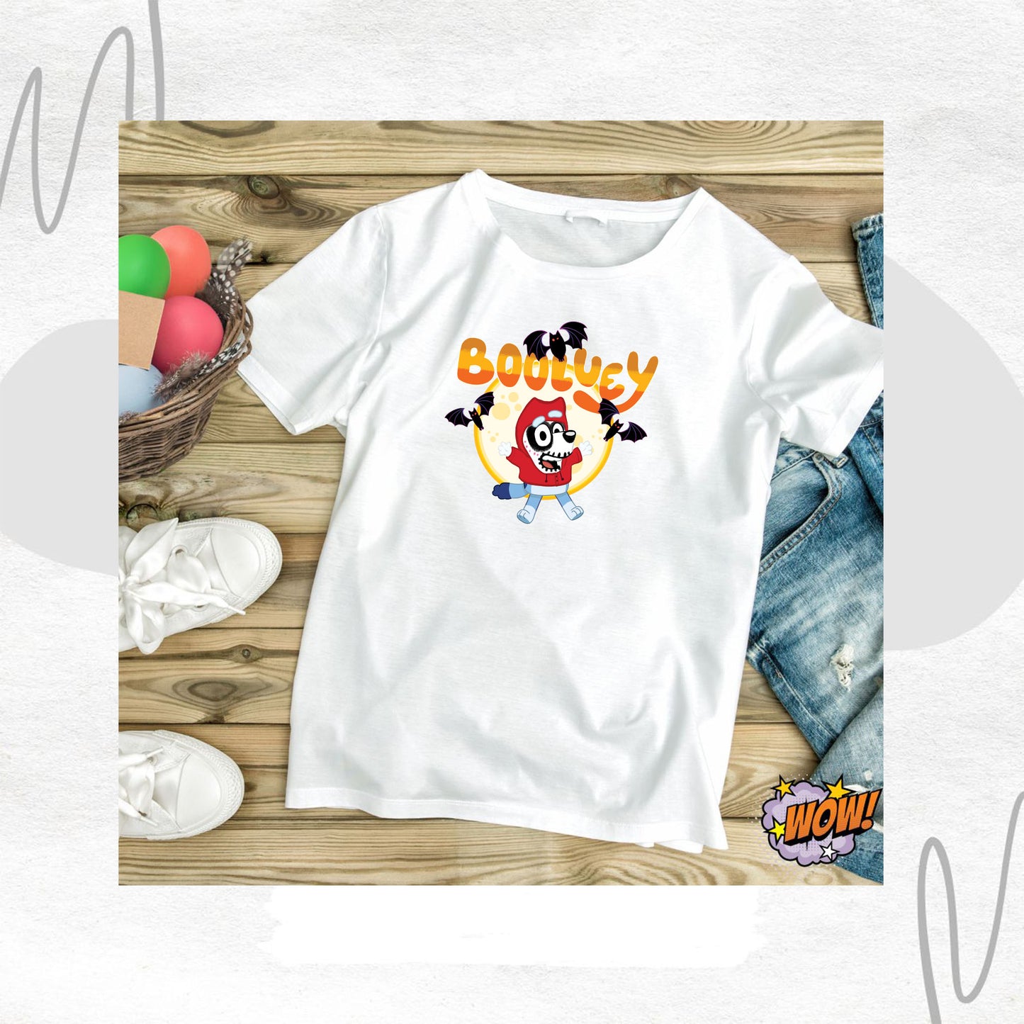 Booluey ve Yarasa T-shirt – Gizem ve Eğlencenin Mükemmel Buluşması!